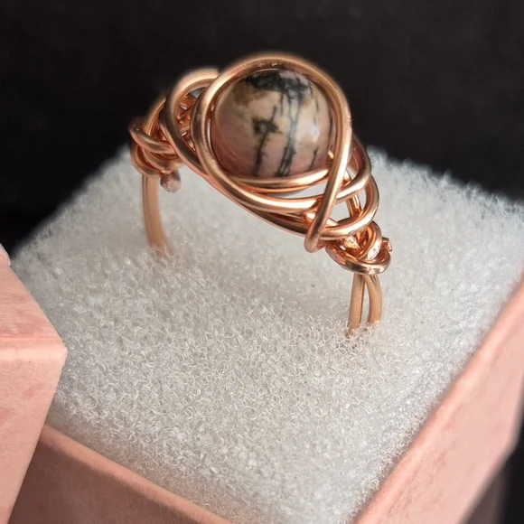 Elegant Copper Wire Wrapped Ring - Picture 6 of 9